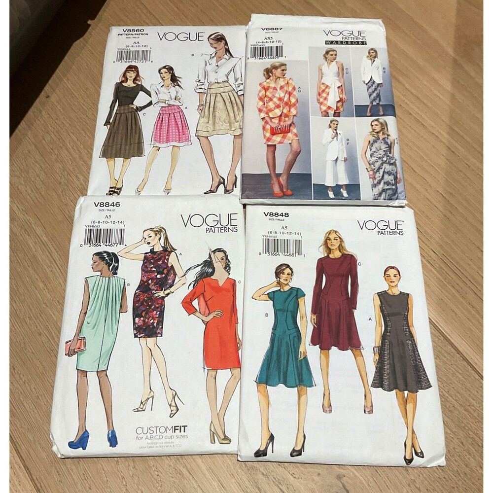 VOGUE Sewing Patterns lot of 4